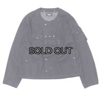 MODMNT（モドメント）COLLARLESS JKT（カラーレスジャケット）/ Navy（ネイビー）