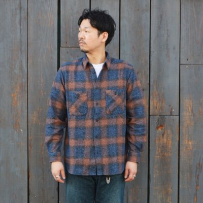 画像7: SERO（セロ）Ombre Check Double Pocket Shirt（オンブレチェック ダブルポケットシャツ）"Heavy Flannel" / Beige（ベージュ）