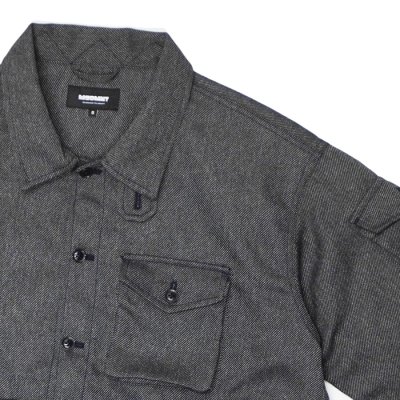 画像4: MODMNT（モドメント）T/TWEED UTILITY CPO SHIRT（ツウィードユーティリティCPOシャツ）/ Grey（グレー）