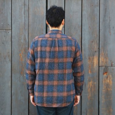 画像9: SERO（セロ）Ombre Check Double Pocket Shirt（オンブレチェック ダブルポケットシャツ）"Heavy Flannel" / Blue（ブルー）