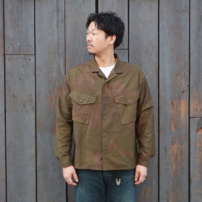 画像7: Nigel Cabourn（ナイジェル・ケーボン）PARATROOPER SHIRT（パラトルーパーシャツ）"CAMO" / Brown（ブラウン）