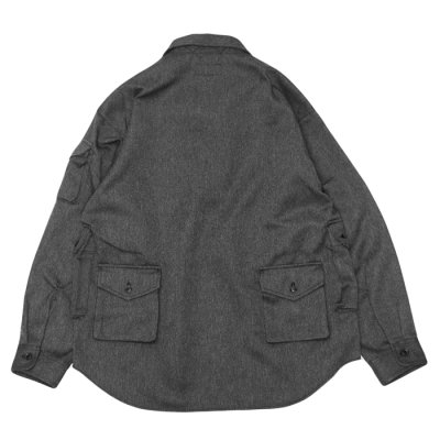 画像2: MODMNT（モドメント）T/TWEED UTILITY CPO SHIRT（ツウィードユーティリティCPOシャツ）/ Grey（グレー）