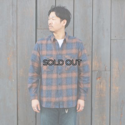 画像7: SERO（セロ）Ombre Check Double Pocket Shirt（オンブレチェック ダブルポケットシャツ）"Heavy Flannel" / Blue（ブルー）