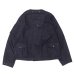 画像2: MODMNT（モドメント）COLLARLESS JKT（カラーレスジャケット）/ Navy（ネイビー） (2)