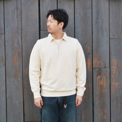 画像7: FELCO（フェルコ）L/S Half Zip Collar Sweat（ロングスリーブハーフジップカラースウェット）"10oz MD WEIGHT FRENCH TERRY” / Off White（オフホワイト）