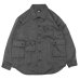 画像1: MODMNT（モドメント）T/TWEED UTILITY CPO SHIRT（ツウィードユーティリティCPOシャツ）/ Grey（グレー） (1)