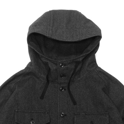 画像3: MODMNT（モドメント）TWEED KNIT HOODED SHIRT（ツウィードニットフーデットシャツ）/ Black（ブラック）