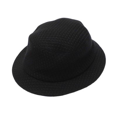 画像4: O/EIGHTH（オーエイス）Type OH HAT（タイプ・OH ）”Wool Rayon Diagonal" / Black+White（ブラック＋ホワイト）・Black（ブラック）
