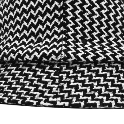 画像6: O/EIGHTH（オーエイス）Type Y HAT （タイプ・Y）"Wool Rayon Diagonal" / Black+White（ブラック＋ホワイト）・Black（ブラック）