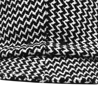 画像6: O/EIGHTH（オーエイス）Type OH HAT（タイプ・OH ）”Wool Rayon Diagonal" / Black+White（ブラック＋ホワイト）・Black（ブラック）