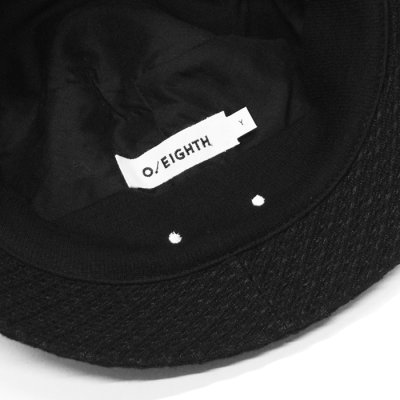 画像5: O/EIGHTH（オーエイス）Type Y HAT （タイプ・Y）"Wool Rayon Diagonal" / Black+White（ブラック＋ホワイト）・Black（ブラック）