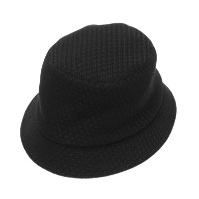 画像4: O/EIGHTH（オーエイス）Type Y HAT （タイプ・Y）"Wool Rayon Diagonal" / Black+White（ブラック＋ホワイト）・Black（ブラック）