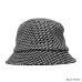 画像2: O/EIGHTH（オーエイス）Type Y HAT （タイプ・Y）"Wool Rayon Diagonal" / Black+White（ブラック＋ホワイト）・Black（ブラック） (2)