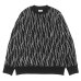 画像1: COOHEM(コーヘン)RANDOM INLAY STRIPE KNIT PULLOVER(ランダムインレイストライプニットプルオーバー)/ Black(ブラック) (1)