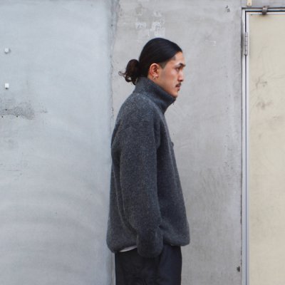 画像7: ENGINEERED GARMENTS（エンジニアードガーメンツ）Zip Moc Neck（ジップモックネック）"Wool Poly Nep Sweater Knit" / Brown（ブラウン）