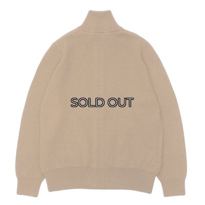 画像2: Yonetomi NEW BASIC（ヨネトミニューベーシック）EX Fine Wool Rib Knit Blouson（エクストラファインウールニットブルゾン）/ Brown（ブラウン）