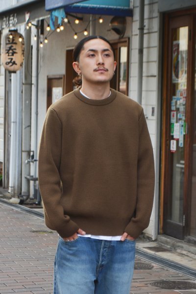 画像9: Yonetomi NEW BASIC（ヨネトミニューベーシック）EX Fine Wool Rib Knit Pull Over（エクストラファインウールニットプルオーバー）/ Black（ブラック）