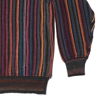 画像6: COOHEM(コーヘン)MULTI KUSARI STRIPE KINT CARDIGAN(マルチクサリ ストライプニットカーディガン)/ Brown(ブラウン)