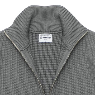 画像5: Yonetomi NEW BASIC（ヨネトミニューベーシック）EX Fine Wool Rib Knit Blouson（エクストラファインウールニットブルゾン）/ Grey（グレー）