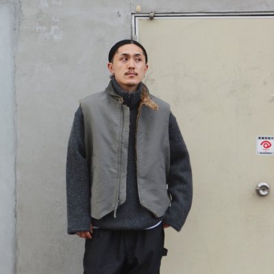 画像8: ENGINEERED GARMENTS（エンジニアードガーメンツ）LL VEST（LLベスト）"Cotton Double Cloth" / Olive（オリーブ）
