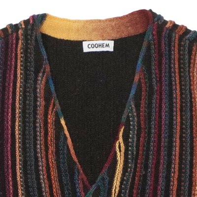 画像3: COOHEM(コーヘン)MULTI KUSARI STRIPE KINT CARDIGAN(マルチクサリ ストライプニットカーディガン)/ Brown(ブラウン)