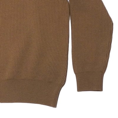 画像4: Yonetomi NEW BASIC（ヨネトミニューベーシック）EX Fine Wool Rib Knit Pullover（エクストラファインウールリブニットプルオーバー）/ Brown（ブラウン）