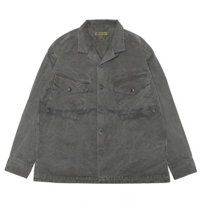 画像1: Nigel Cabourn（ナイジェル・ケーボン）PARATROOPER SHIRT（パラトルーパーシャツ）"PIGMENT" / Charcoal（チャコール）