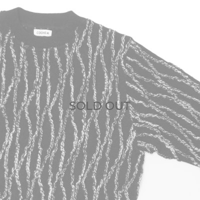 画像3: COOHEM（コーヘン）RANDOM INLAY STRIPE KNIT PULLOVER（ランダムインレイストライプニットプルオーバー）/ Black（ブラック）
