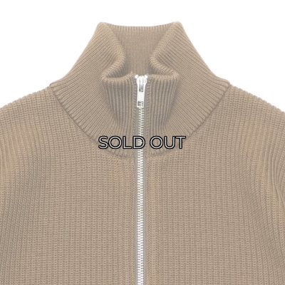 画像4: Yonetomi NEW BASIC（ヨネトミニューベーシック）EX Fine Wool Rib Knit Blouson（エクストラファインウールニットブルゾン）/ Brown（ブラウン）