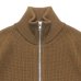 画像4: Yonetomi NEW BASIC（ヨネトミニューベーシック）EX Fine Wool Rib Knit Blouson（エクストラファインウールニットブルゾン）/ Brown（ブラウン）