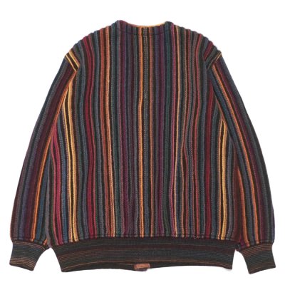 画像2: COOHEM(コーヘン)MULTI KUSARI STRIPE KINT CARDIGAN(マルチクサリ ストライプニットカーディガン)/ Brown(ブラウン)