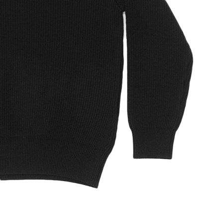 画像5: Yonetomi NEW BASIC（ヨネトミニューベーシック）EX Fine Wool Rib Knit Pull Over（エクストラファインウールニットプルオーバー）/ Black（ブラック）