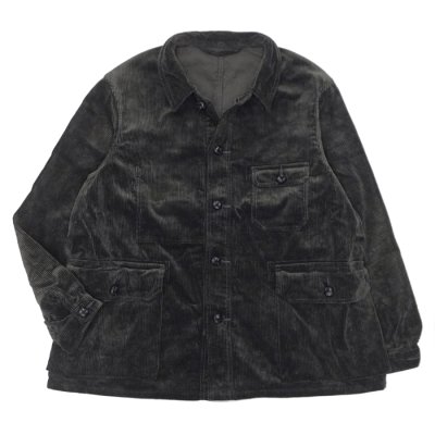 画像1: Nigel Cabourn（ナイジェル・ケーボン）FRENCH WORK JACKET（フレンチワークジャケット）"8W CORDUROY" / Charcoal Grey（チャコールグレー）