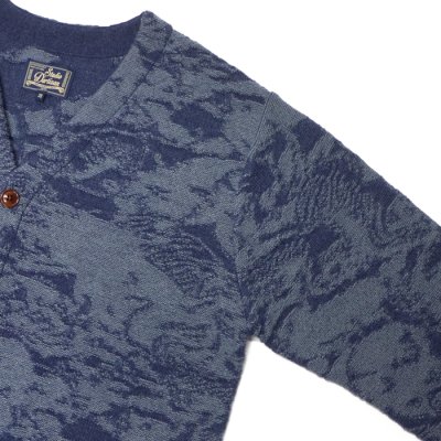 画像4: STUDIO D'ARTISAN（ステュディオ・ダ・ルチザン）百豚カモフラージュニットカーディガン / Navy（ネイビー）