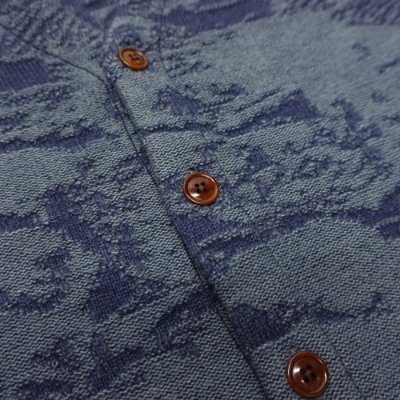 画像6: STUDIO D'ARTISAN（ステュディオ・ダ・ルチザン）百豚カモフラージュニットカーディガン / Navy（ネイビー）