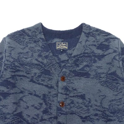 画像3: STUDIO D'ARTISAN（ステュディオ・ダ・ルチザン）百豚カモフラージュニットカーディガン / Navy（ネイビー）