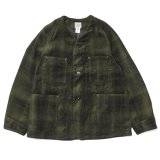 Post O'Alls（ポストオーバーオールズ）POST47 DV（ポスト47 ノーカラーモデル）"needle punch" / Brown×Green（ブラウン×グリーン）