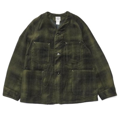 画像1: Post O'Alls（ポストオーバーオールズ）POST47 DV（ポスト47 ノーカラーモデル）"needle punch" / Brown×Green（ブラウン×グリーン）
