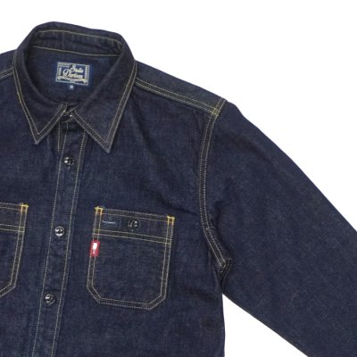 画像4: STUDIO D'ARTISAN（ステュディオ・ダ・ルチザン）14oz デニムワークシャツ / Indigo（インディゴ）※ワンウォッシュ