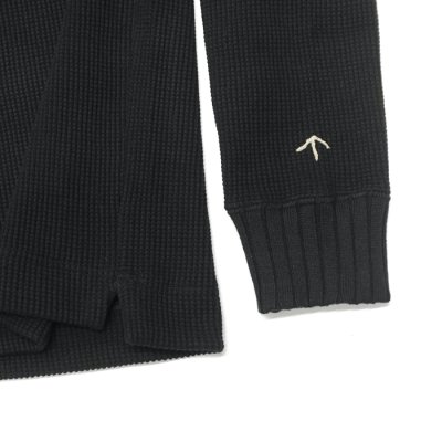 画像5: Nigel Cabourn（ナイジェル・ケーボン）TURTLE NECK SHIRT（タートルネックシャツ）"WAFFLE" / Black（ブラック）