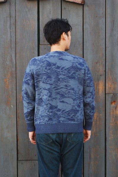 画像9: STUDIO D'ARTISAN（ステュディオ・ダ・ルチザン）百豚カモフラージュニットカーディガン / Navy（ネイビー）
