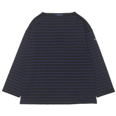 画像1: SAINT JAMES(セントジェームス)OUESSANT LOOSE(ウエッソン・ルーズ)"BORDER" / NOIR×NAVY(ブラック×ネイビー)