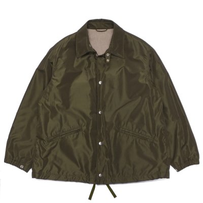 画像1: KAPTAIN SUNSHINE（キャプテンサンシャイン）Silk Poly Coach Jacket（シルクポリコーチジャケット）"High Count Silk Polyester Weather" / Olive（オリーブ）