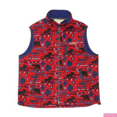 画像1: L.L.Bean Japan Edition（エルエルビーン ジャパンエディション）Ladies Solon Fleece Fullzip Vest（レディース スローンフリースフルジップベスト）"Mサイズのみ" / Bear&Fish（ベアー&フィッシュ）※レッド系