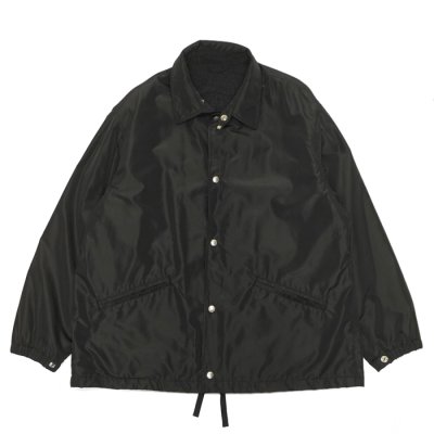 画像1: KAPTAIN SUNSHINE（キャプテンサンシャイン）Silk Poly Coach Jacket（シルクポリコーチジャケット）"High Count Silk Polyester Weather" / Black（ブラック）