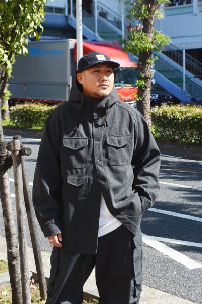 画像11: MODMNT（モドメント）TWEED KNIT HOODED SHIRT（ツウィードニットフーデットシャツ）/ Black（ブラック）