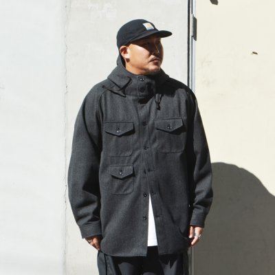画像8: MODMNT（モドメント）TWEED KNIT HOODED SHIRT（ツウィードニットフーデットシャツ）/ Black（ブラック）