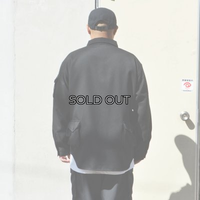 画像9: MODMNT（モドメント）T/TWEED UTILITY CPO SHIRT（ツウィードユーティリティCPOシャツ）/ Black（ブラック）