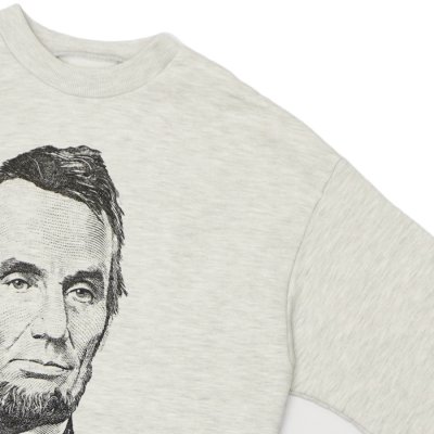 画像3: Sloppy Supply(スラッピーサプライ)NEO Vintage Sweat Shirt(ネオヴィンテージスウェットシャツ)"DEAD PRESIDENT" / Grey(グレー)