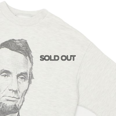 画像3: Sloppy Supply（スラッピーサプライ）NEO Vintage Sweat Shirt（ネオヴィンテージスウェットシャツ）"DEAD PRESIDENT" / Grey（グレー）